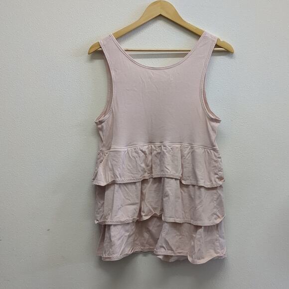 Old Navy Pink tiered Tank Top with Chic Design size XL - Picture 6 of 6